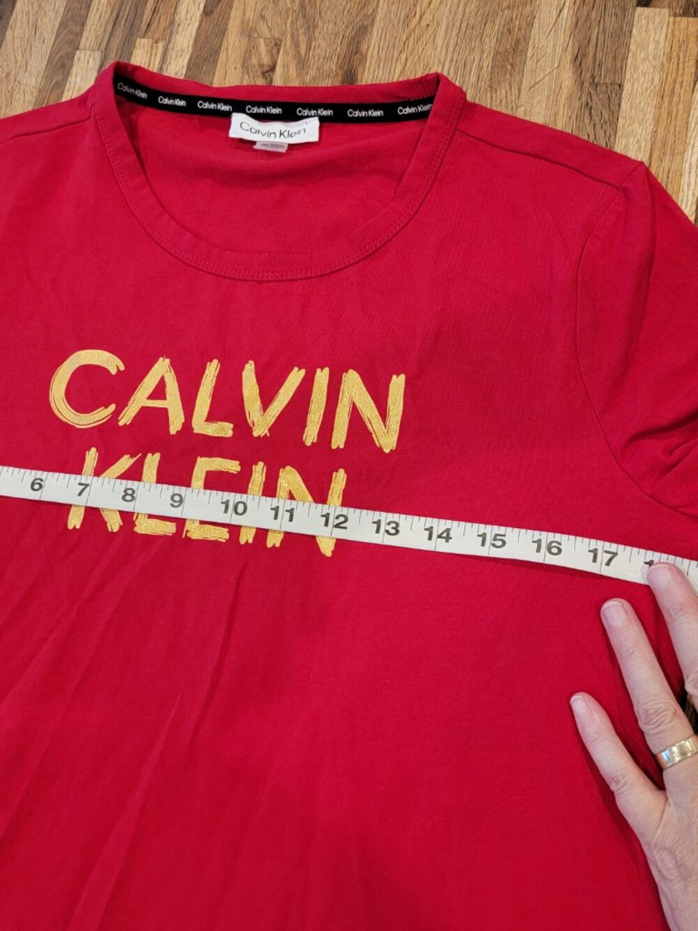 Calvin Klein Women's Short Sleeve Logo Round Neck T-Shirt Dress - Picture 6 of 10